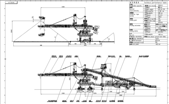 Raw Coal Handling Stacker Bulk Cargo Handling Equipment For Terminal