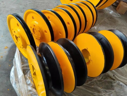 Hot Rolled Large Part Machining Steel Wire Rope Sheaves NSK Bearing