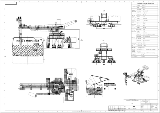 Screw ship unloader applied at seaport terminal