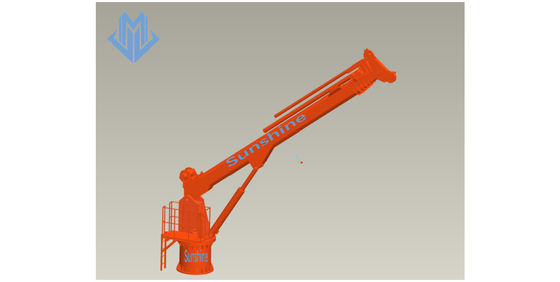 1t30m Electric Hydraulic Telescopic Boom Marine Crane For Multi nPurpose Vessel