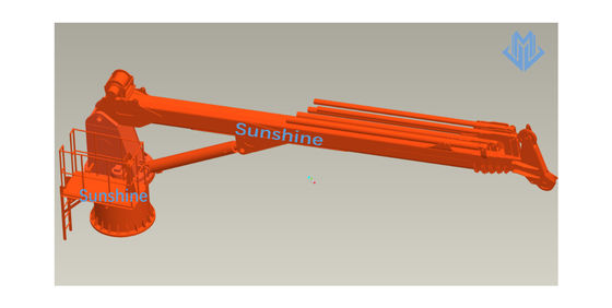 1t30m Electric Hydraulic Telescopic Boom Marine Crane For Multi nPurpose Vessel