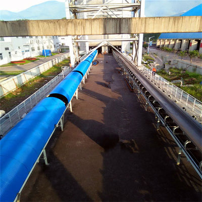 Carbon Steel Conveyor Belt System For Ore Coal Grain Transportation Storage