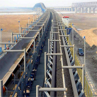 Long Distance Curved Belt Conveyor For Handling Bulk Materials