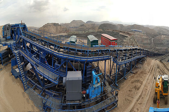 Long Distance Curved Belt Conveyor For Handling Bulk Materials