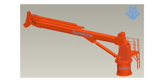 0.85t31m Electric Hydraulic Telescopic Boom Marine Crane For Offshore Service Vessel