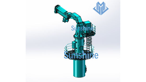 Foldable knuckle boom marine crane  knuckle and telescopic boom marine crane