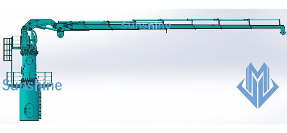 2.5t22m Electric Hydraulic Foldable Boom Marine Crane For Offshore Support Vessel