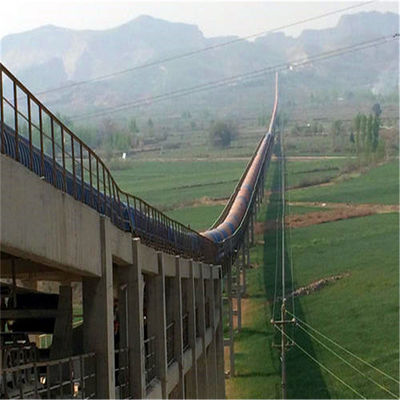 Bulk Material Curved Belt Conveyor System Long Distance