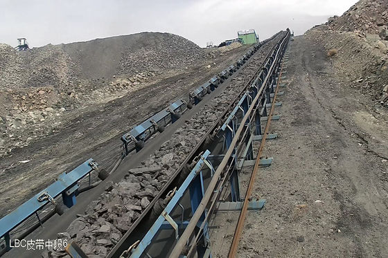 Bulk Material Curved Belt Conveyor System Long Distance