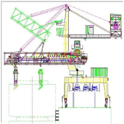 Seaport Terminal Heavy Duty Ship Loaders For Ore Coal Grain Loading