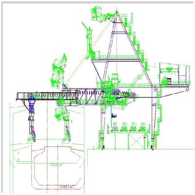 2000 Tph Capacity Belt Type Ship Loader For Loading Bagged Goods