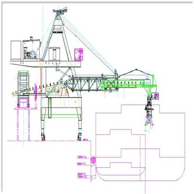 2000 Tph Capacity Belt Type Ship Loader For Loading Bagged Goods