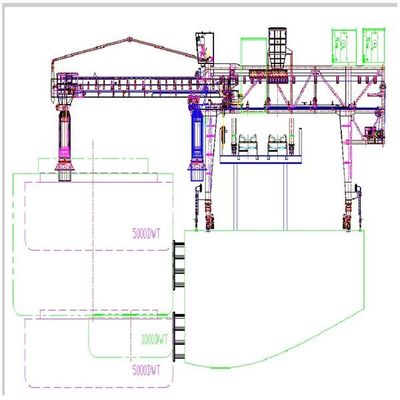 2000 Tph Capacity Belt Type Ship Loader For Loading Bagged Goods