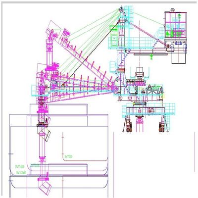 2000 Tph Capacity Belt Type Ship Loader For Loading Bagged Goods