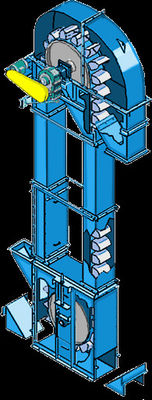 Double vertical bucket elevator Heavy Duty For Bulk Materials Conveying