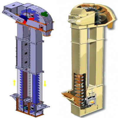 Double vertical bucket elevator Heavy Duty For Bulk Materials Conveying