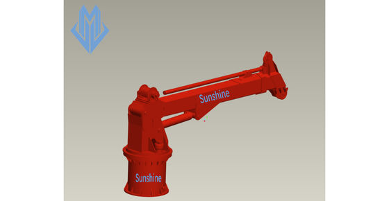 Pedestal telescopic boom marine crane  Pedestal telescopic boom offshore crane telescopic boom deck crane