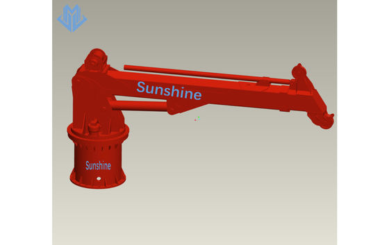 Pedestal telescopic boom marine crane  Pedestal telescopic boom offshore crane telescopic boom deck crane