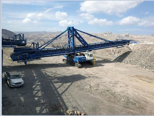 Crawler Mounted Transfer Conveyor For Opencast Mines Material Handling