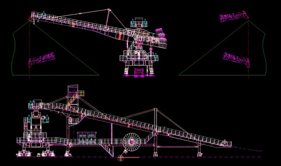 Heavy Duty Slewing Cantilever Stacker Used To Stack Coal In Stockyard