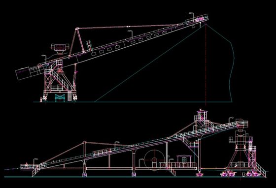 Heavy Duty Slewing Cantilever Stacker For Bulk Material Storing And Blending