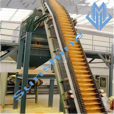 High Incline Angles Pan Conveyor Belt System For Bulk Material Handling