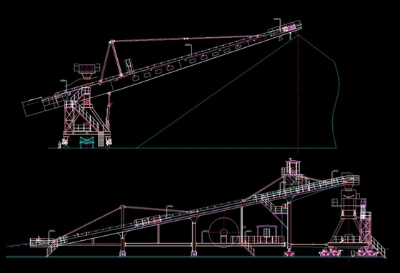 2200 t/h Heavy Duty Side Cantilever Stacker For Stockyard Stacking Material