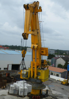 250 Kw Hydraulic Knuckle Jib Crane Mounted On Offshore Platform