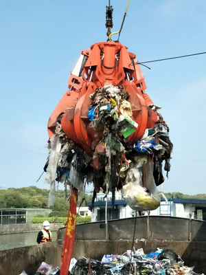 Hydraulic Orange Peel Grab Buckets For Garbage Handling