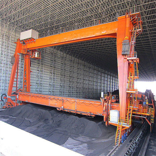 Gantry Type Bucket Wheel Stacker Reclaimer For Low Space Longitudinal Stockyard